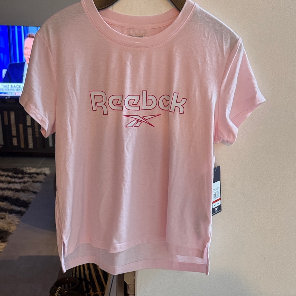 Reebok Pink Crew Neck Short Sleeve Tee